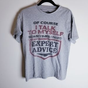 Ink Short sleeve sarcastic graphic tee tshirt grey